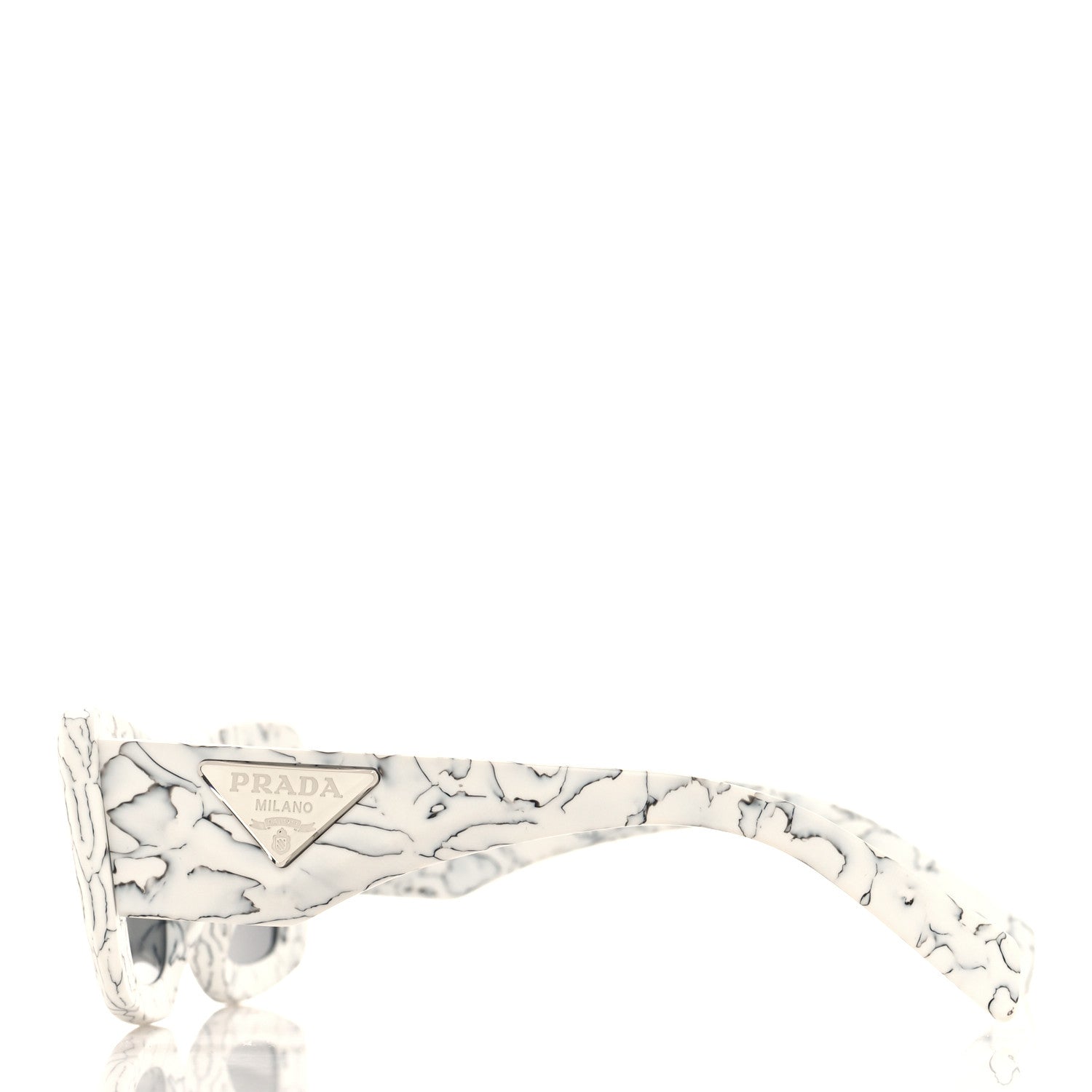 Prada Acetate Symbole Sunglasses SPR 13Z White Marble 3 of 8