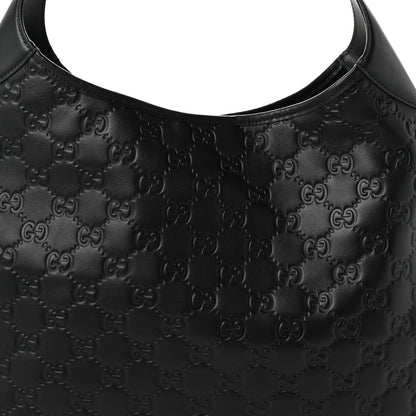 Gucci GG Calfskin Embossed B Medium Shoulder Bag Arabella Black 9 of 11