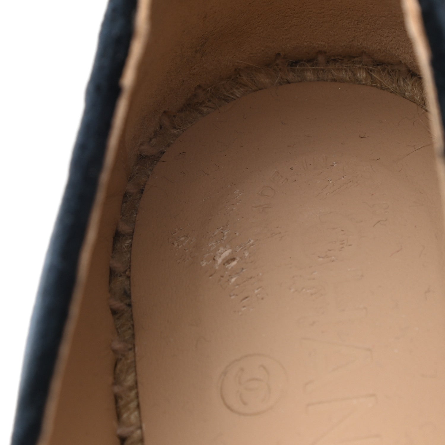 Chanel Velvet CC Espadrilles 39 Dark Navy Black 11 of 12