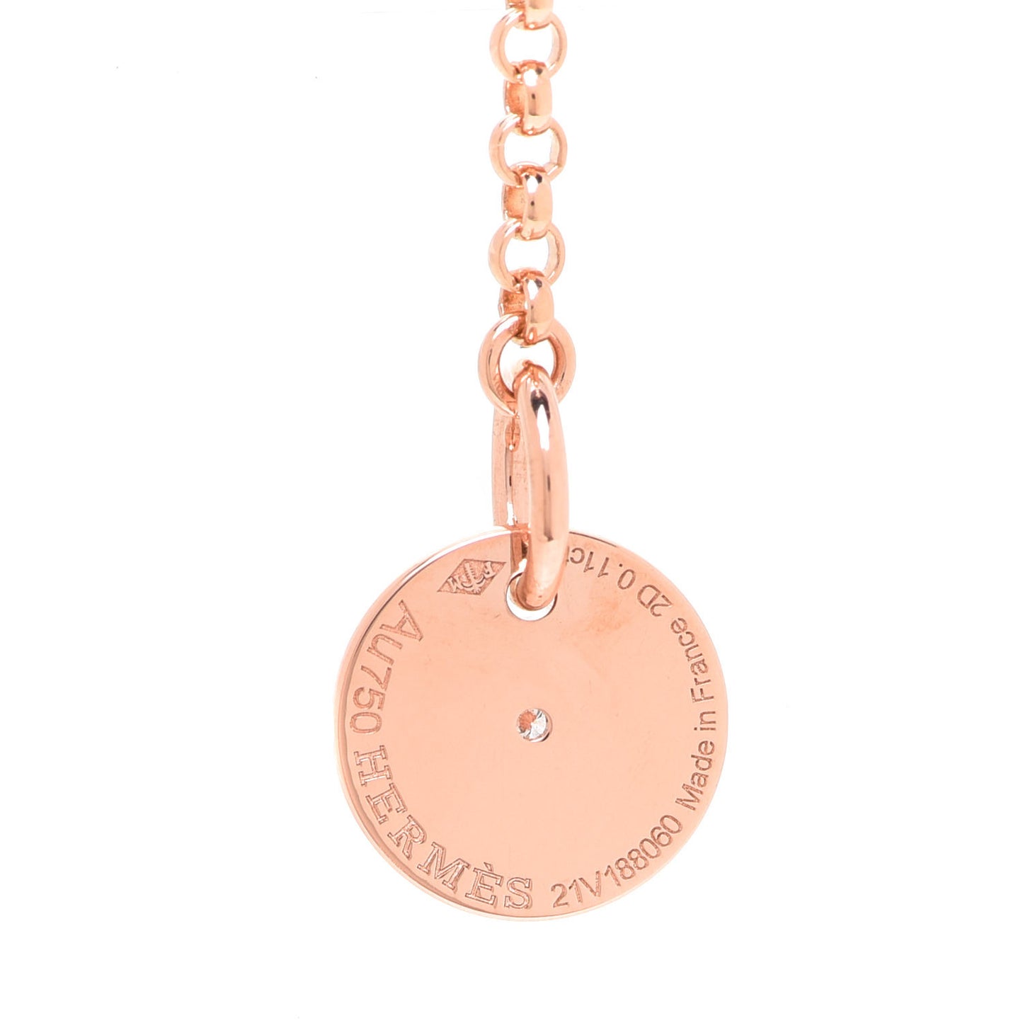 18K Rose Gold Diamond Gambade Necklace