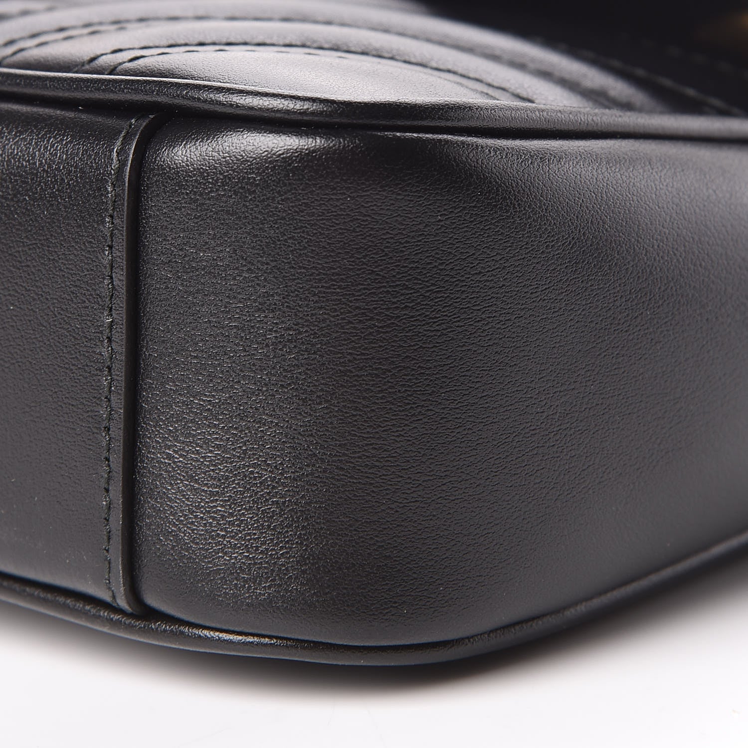 Gucci Calfskin Matelasse Mini GG Marmont Shoulder Bag Black 10 of 10