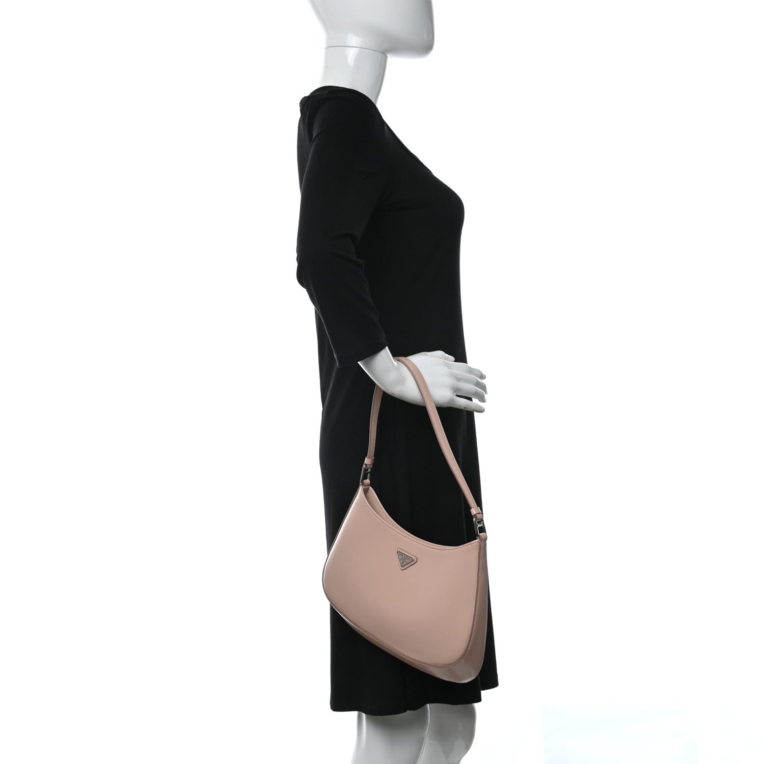 Prada Spazzolato Cleo Shoulder Bag Orchidea 2 of 8
