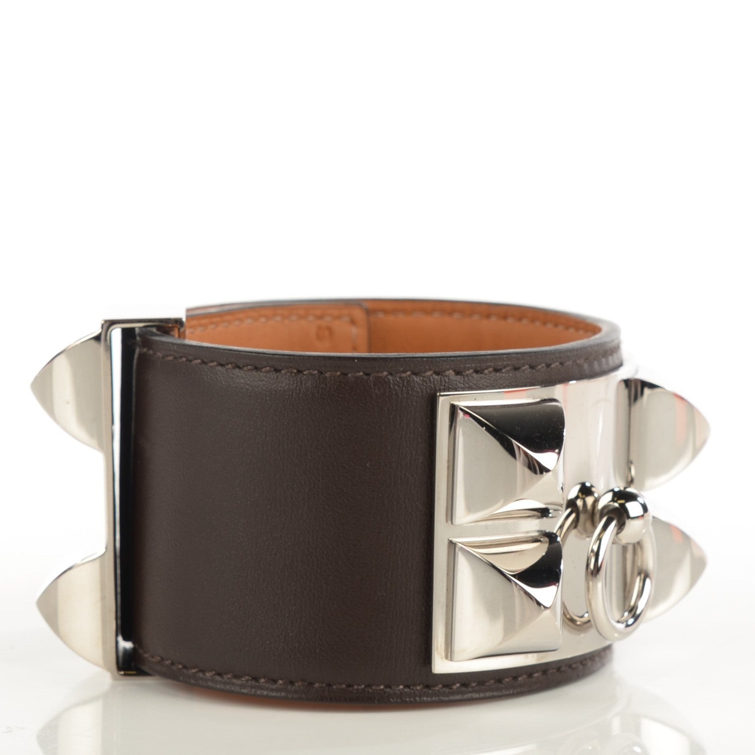 Hermes Chamonix Collier De Chien CDC Bracelet S Chocolate 3 of 7