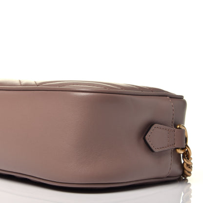 Gucci Calfskin Matelasse Small GG Marmont Chain Shoulder Bag Porcelain Rose 9 of 9