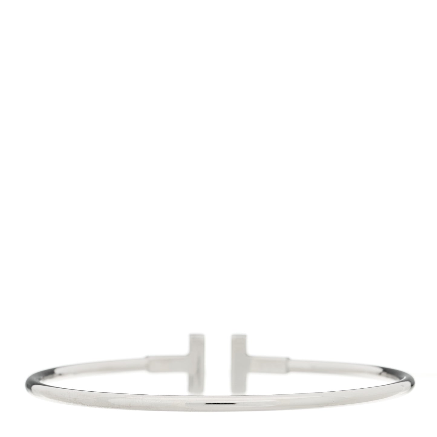 18K White Gold Ruby T Wire Bracelet