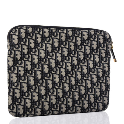 Christian Dior Oblique Pouch Clutch Blue 3 of 9