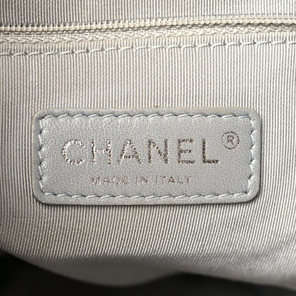 Chanel Calfskin Bubble Quilt Frame Bag Blue 6 of 10