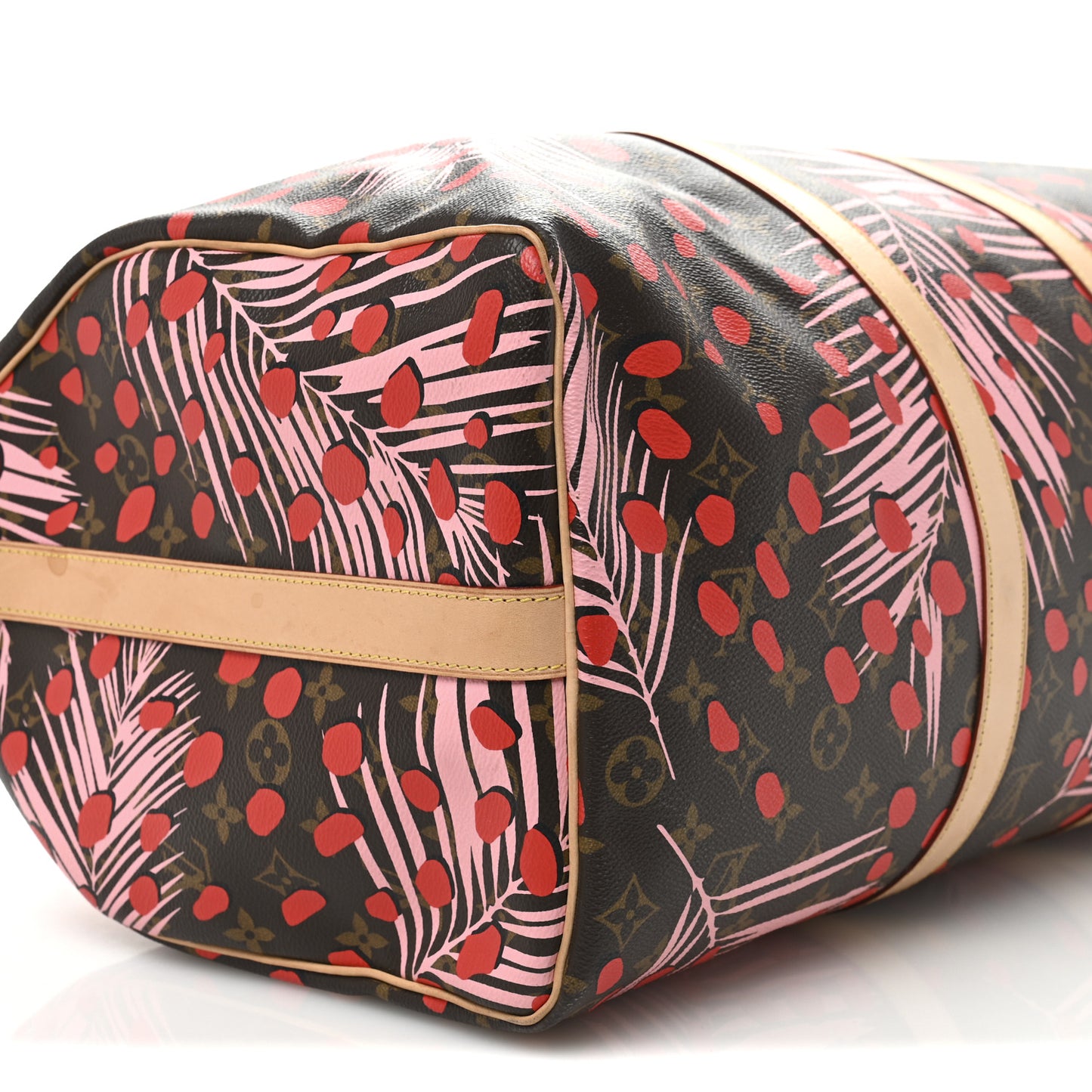 Monogram Jungle Dots Keepall Bandouliere 50 Sugar Pink Poppy