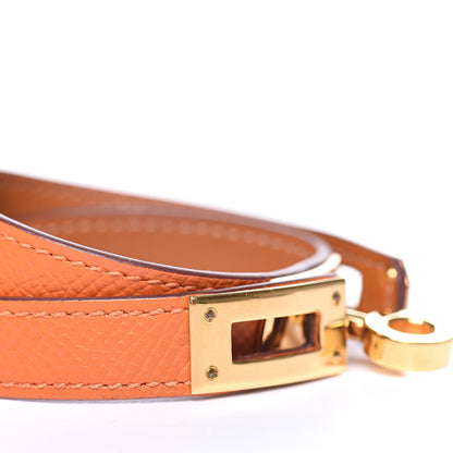 Hermes Epsom Kelly Double Tour Bracelet XS Orange 5 of 7