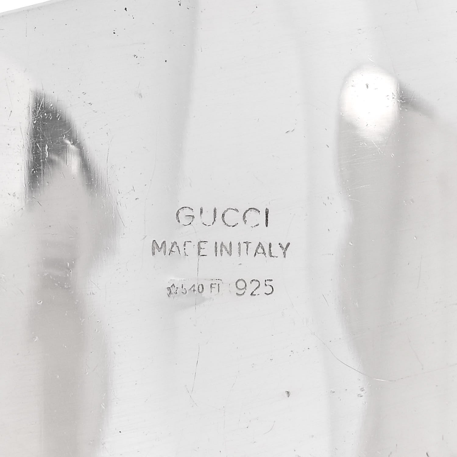 Gucci Sterling Silver Wide Puffy 3 Row Cuff Bracelet 4 of 4