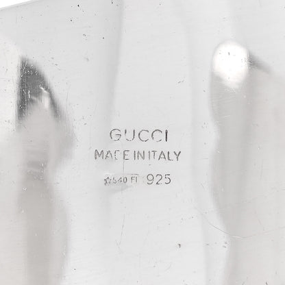 Gucci Sterling Silver Wide Puffy 3 Row Cuff Bracelet 4 of 4