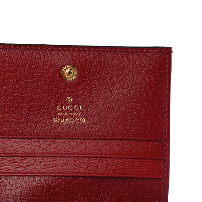Gucci X DORAEMON Mini Vintage GG Supreme Monogram Card Case Wallet Beige Cherry Red 6 of 7