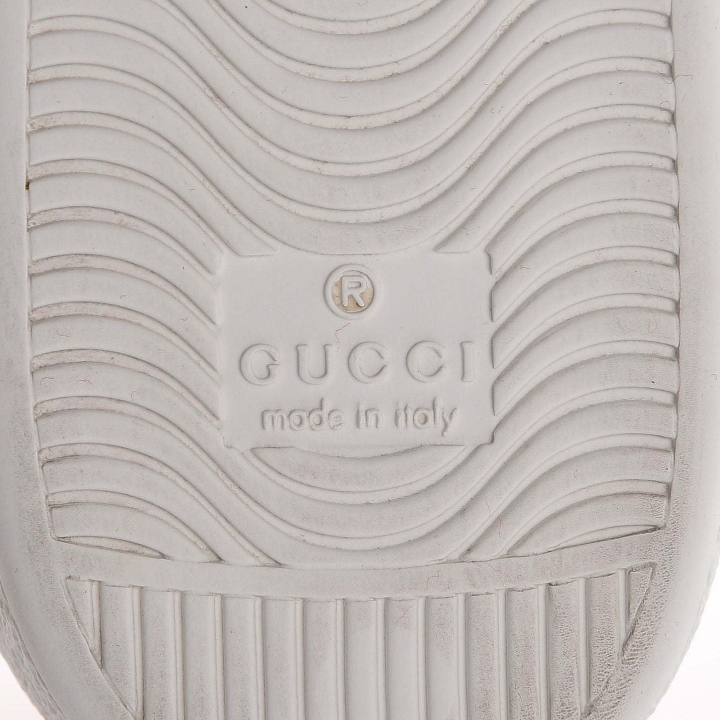 Calfskin Web Studded Ace Sneakers 37.5 White