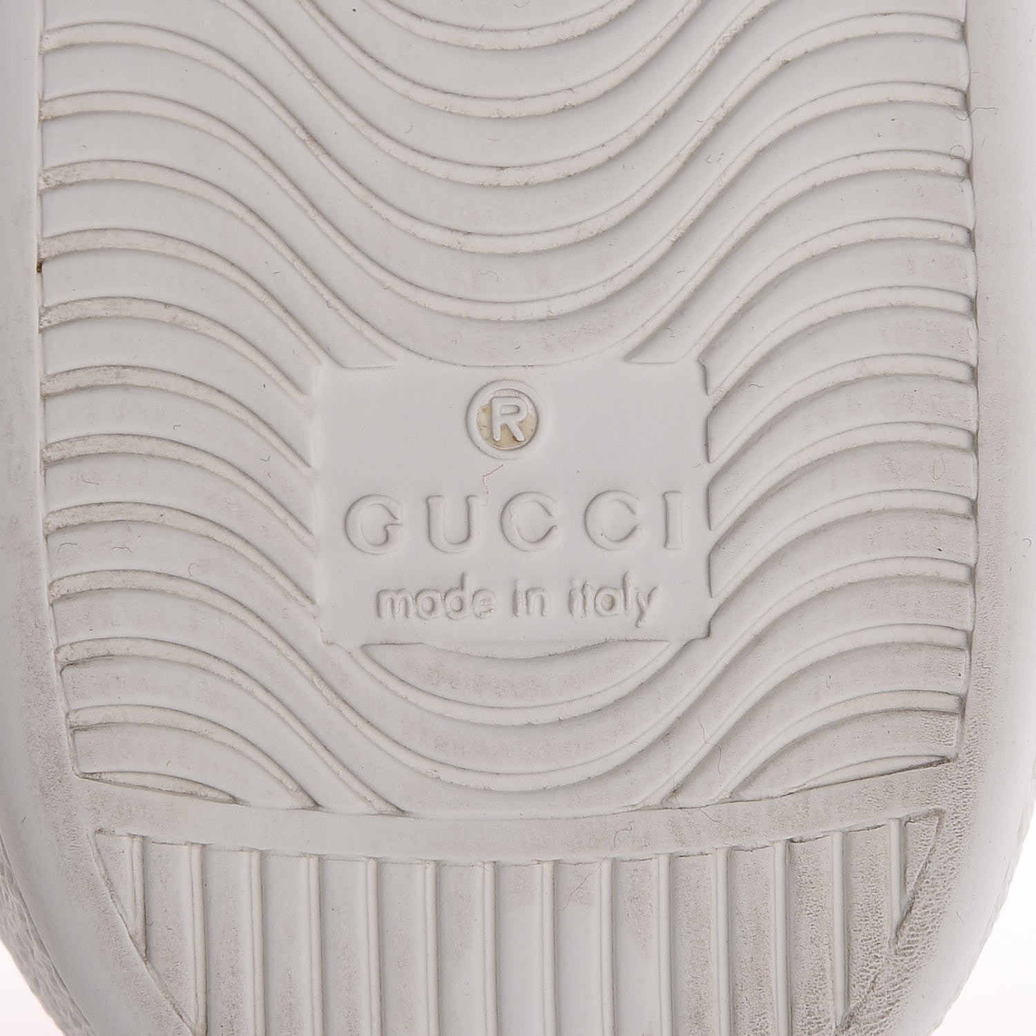 Gucci Calfskin Web Studded Ace Sneakers 37.5 White 6 of 9