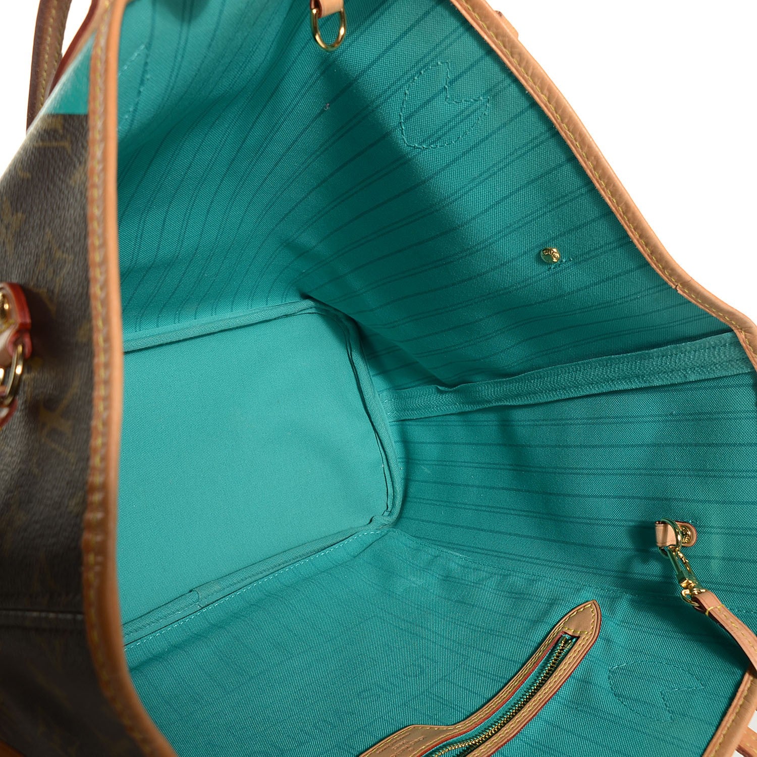 Louis Vuitton Monogram V Neverfull MM Turquoise 6 of 8