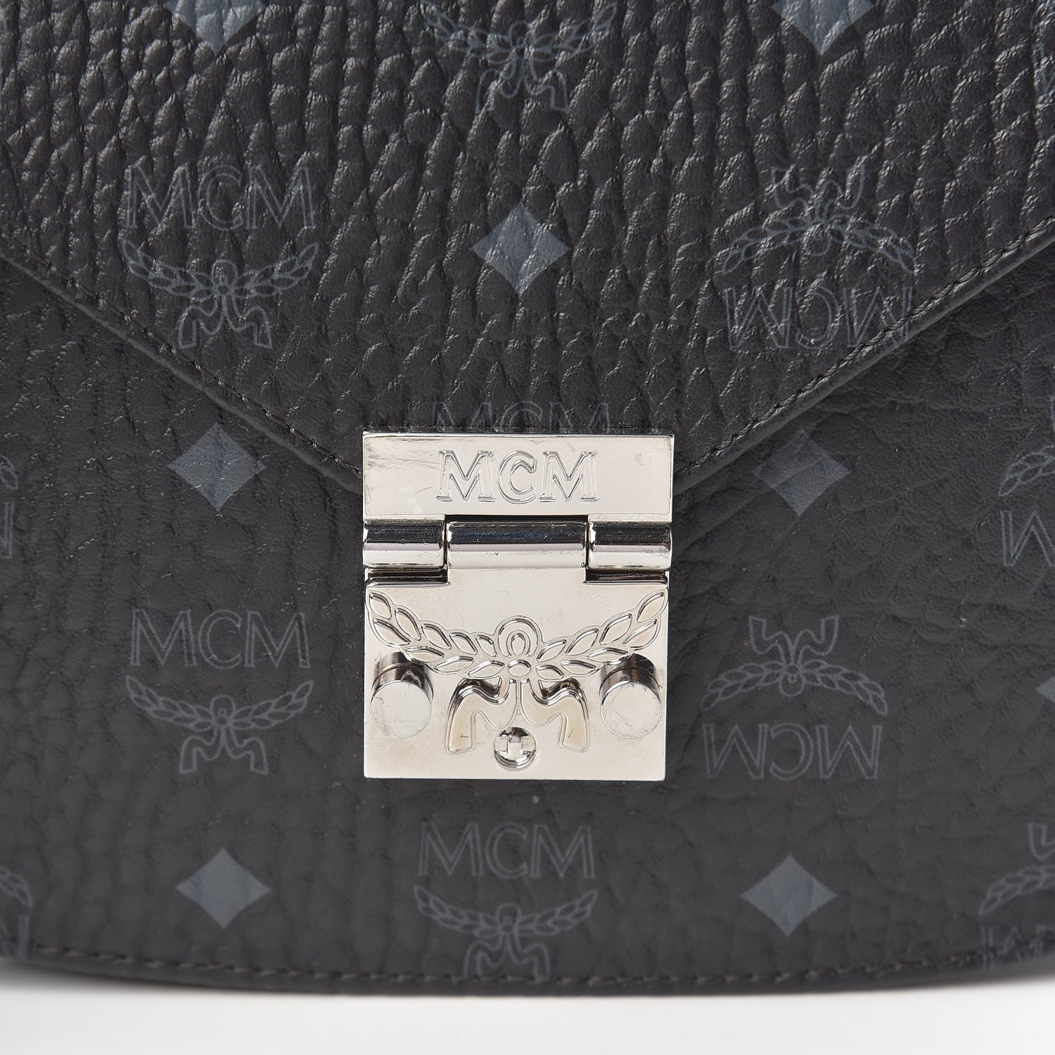 MCM Visetos Small Patricia Crossbody Bag Black 10 of 10
