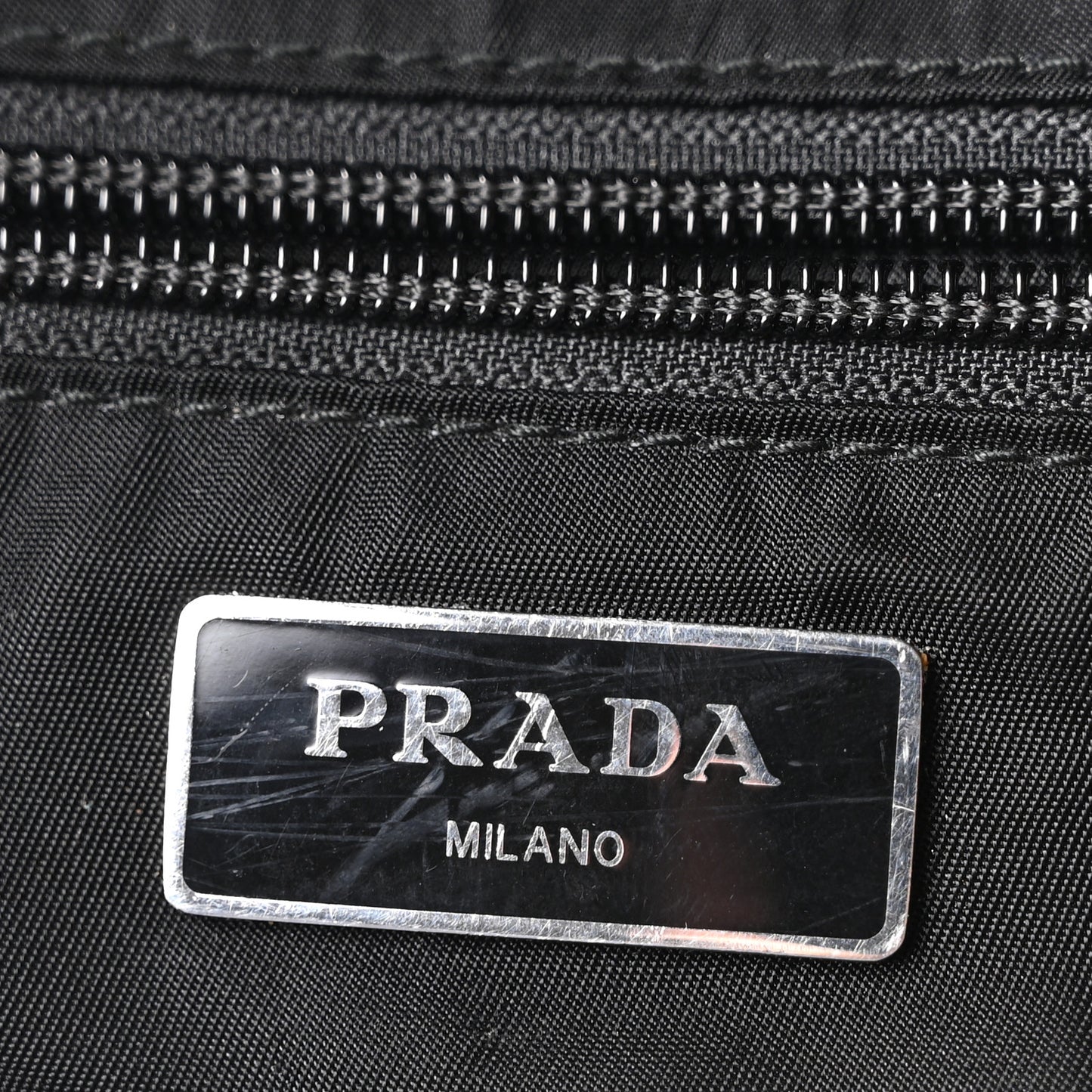 Tessuto Nylon Zip Backpack Black