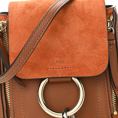 Chloe Suede Calfskin Mini Faye Backpack Tan 8 of 10