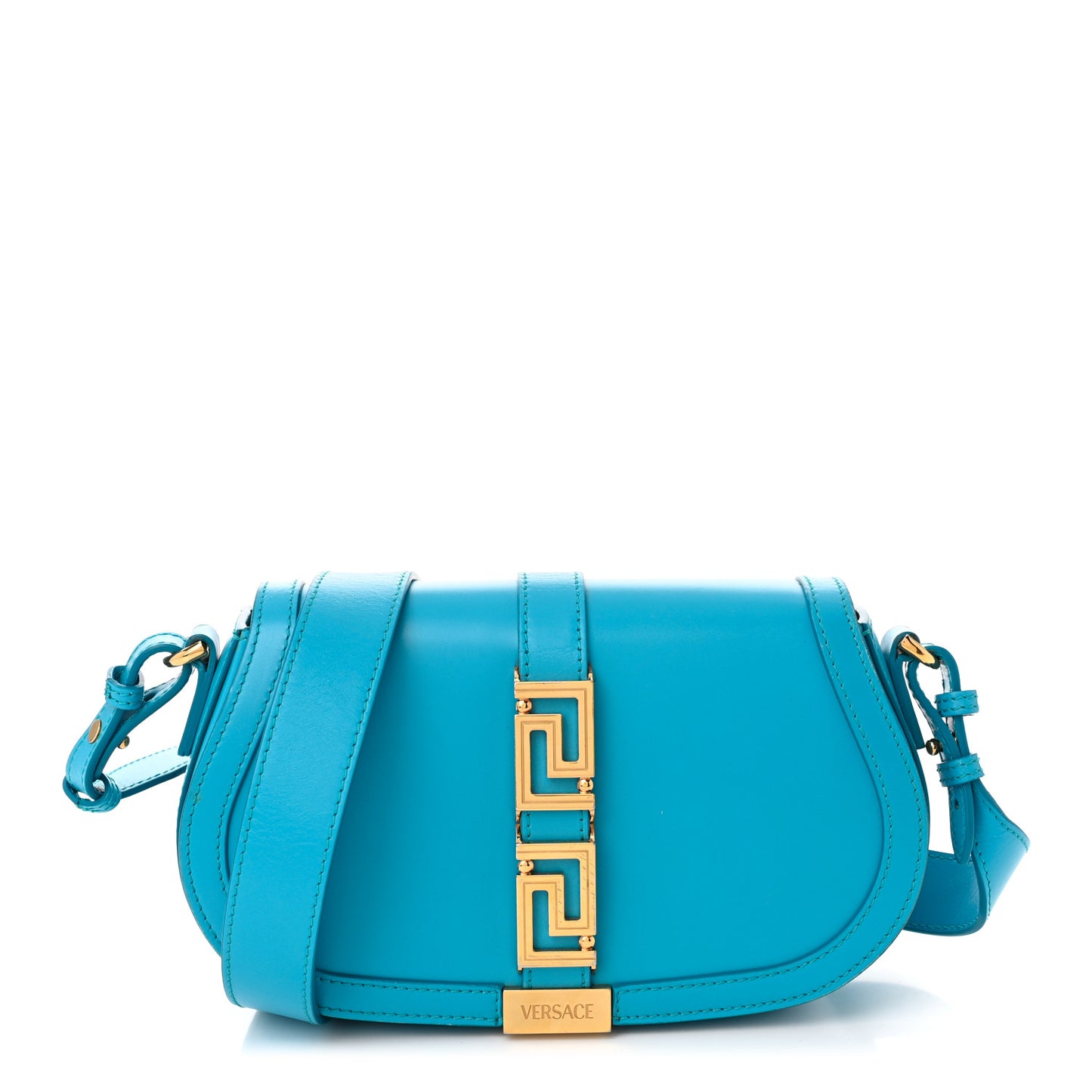 Calfskin Medium Greca Goddess Shoulder Bag Light Blue