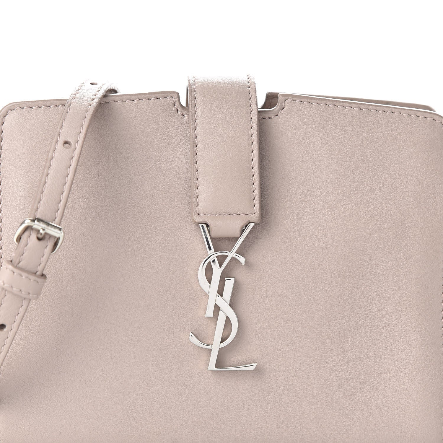 Saint Laurent Calfskin Monogram Toy Cabas Taupe 9 of 12