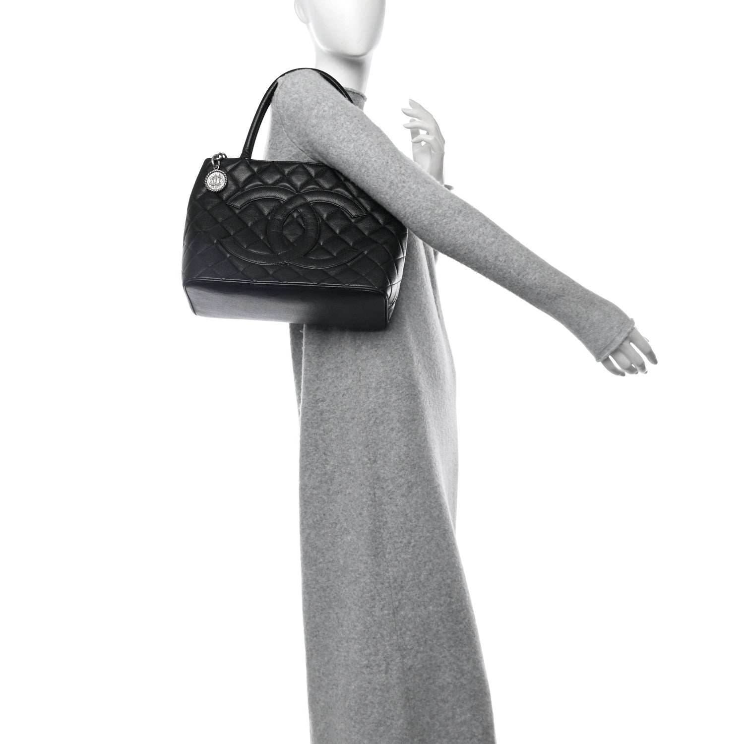 Chanel Caviar Quilted Medallion Tote Black 2 of 10