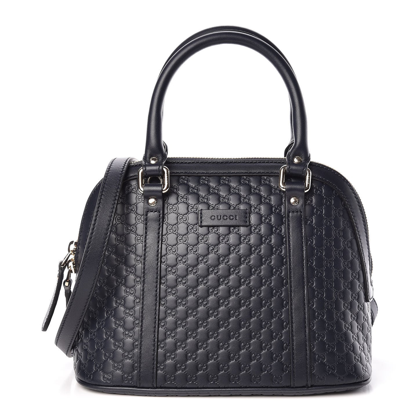 Soft Microguccissima Mini Dome Bag Blue