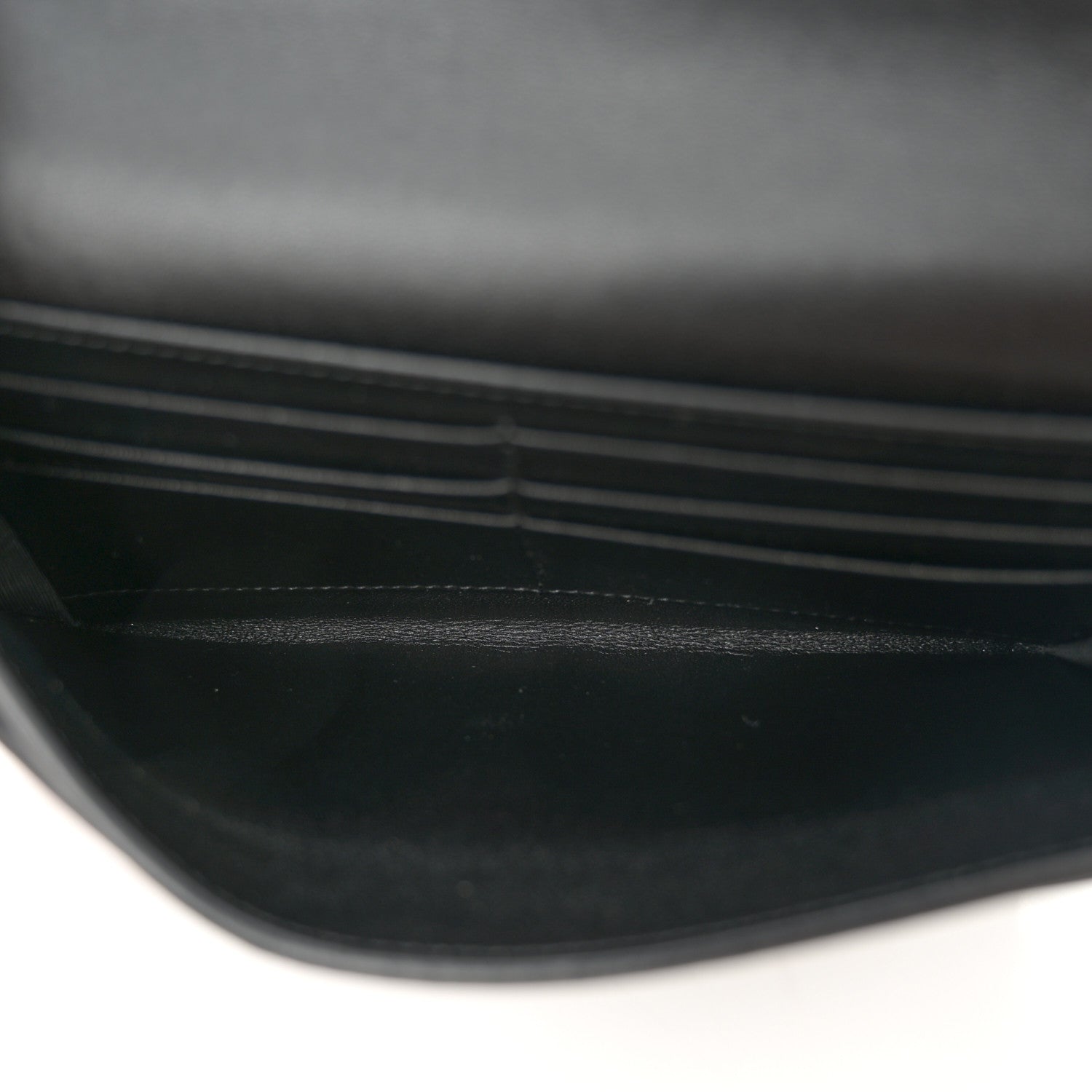 Christian Dior Goatskin Saddle Long Wallet With Chain Black 6 of 12