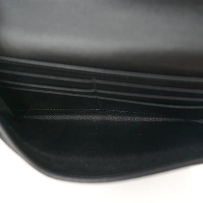 Christian Dior Goatskin Saddle Long Wallet With Chain Black 6 of 12