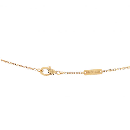 Van Cleef & Arpels 18K Yellow Gold Diamond Vintage Alhambra Pendant Necklace 4 of 4