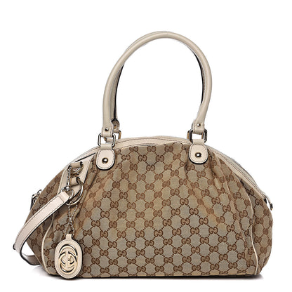 Gucci Monogram Medium Sukey Boston Off White 1 of 16