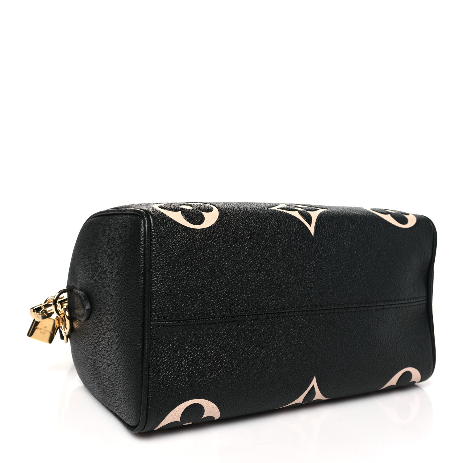 Louis Vuitton Empreinte Monogram Giant Speedy Bandouliere 25 Black Beige 4 of 9