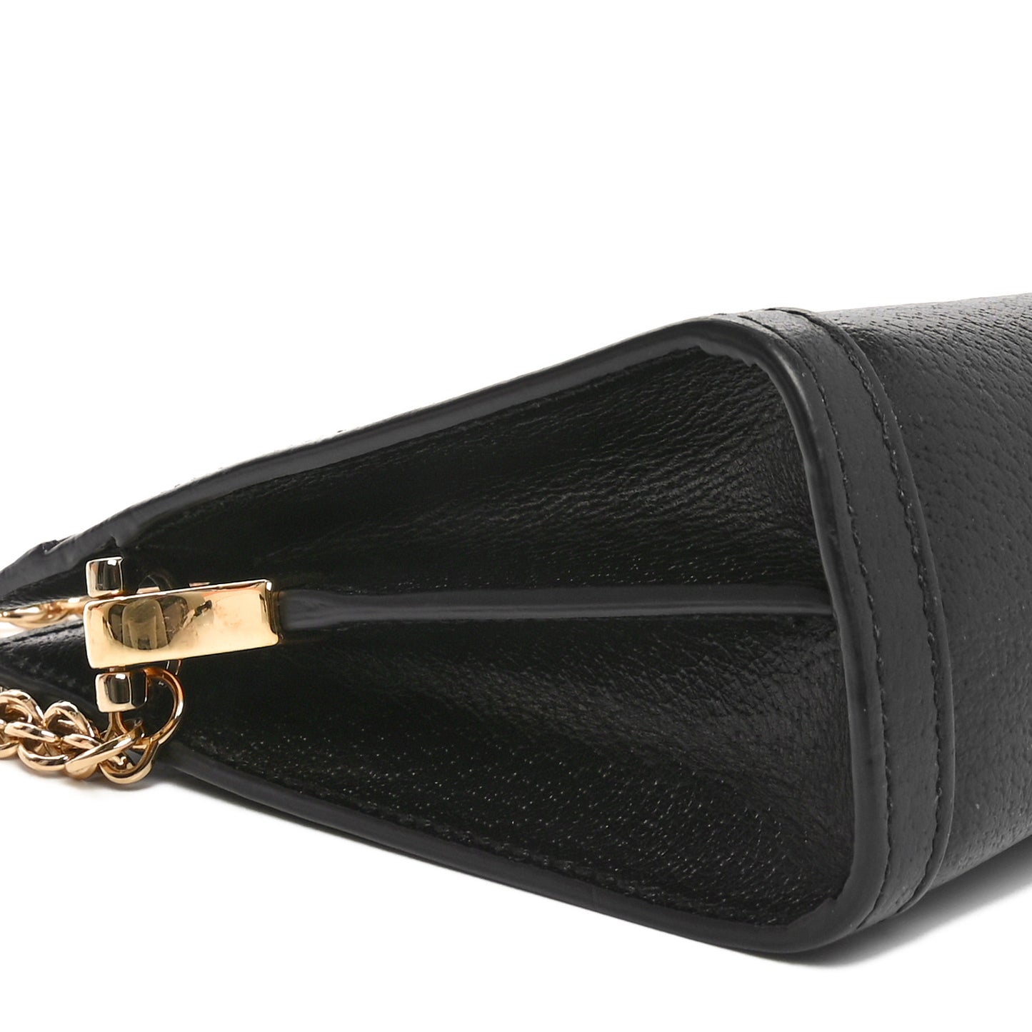 Calfskin GG Web Small Ophidia Chain Shoulder Bag Black