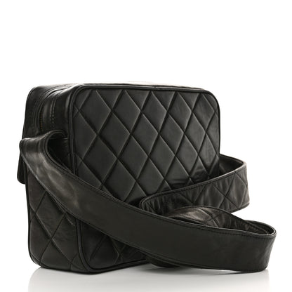 Chanel Lambskin Quilted Tassel Flap Camera Case Black 3 of 17