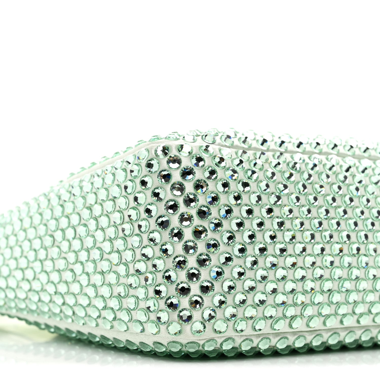 Prada Satin Crystal Mini Re-Edition 2000 Bag Acqua 9 of 11