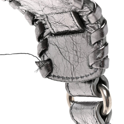 Balenciaga Metallic Agneau Arena Mini Le Cagole Duffle Crossbody Bag Silver 12 of 12