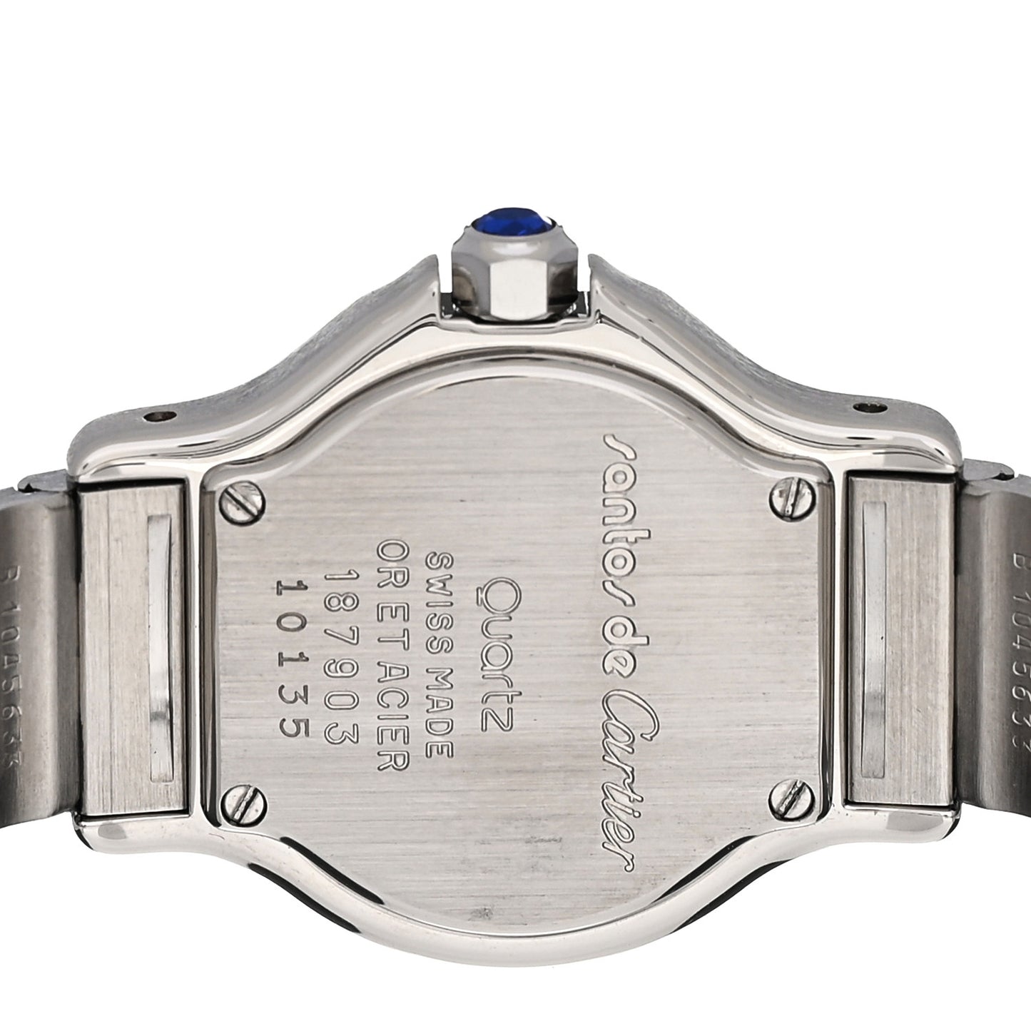 Stainless Steel 18K Yellow Gold 25mm Santos Octagon Quartz Watch