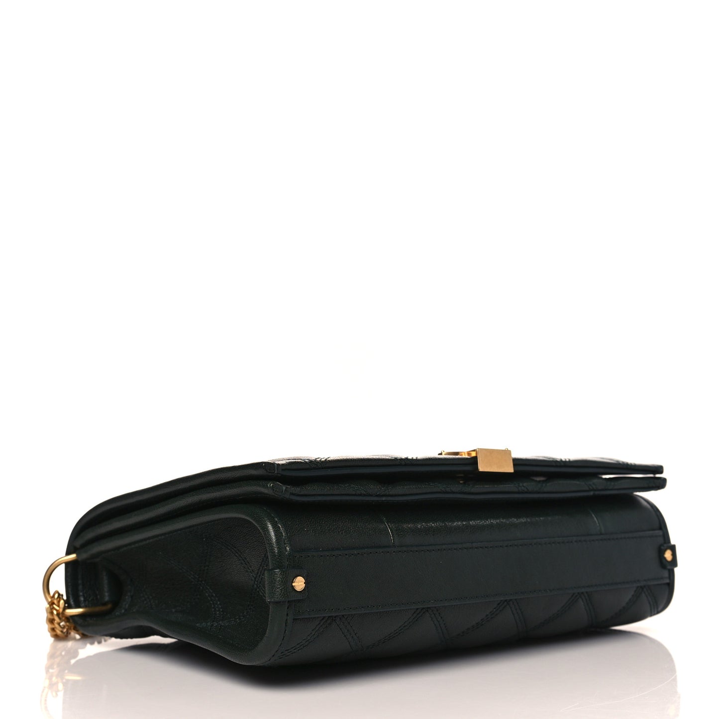 Lambskin Quilted Mini Becky Chain Bag New Vert Fonce