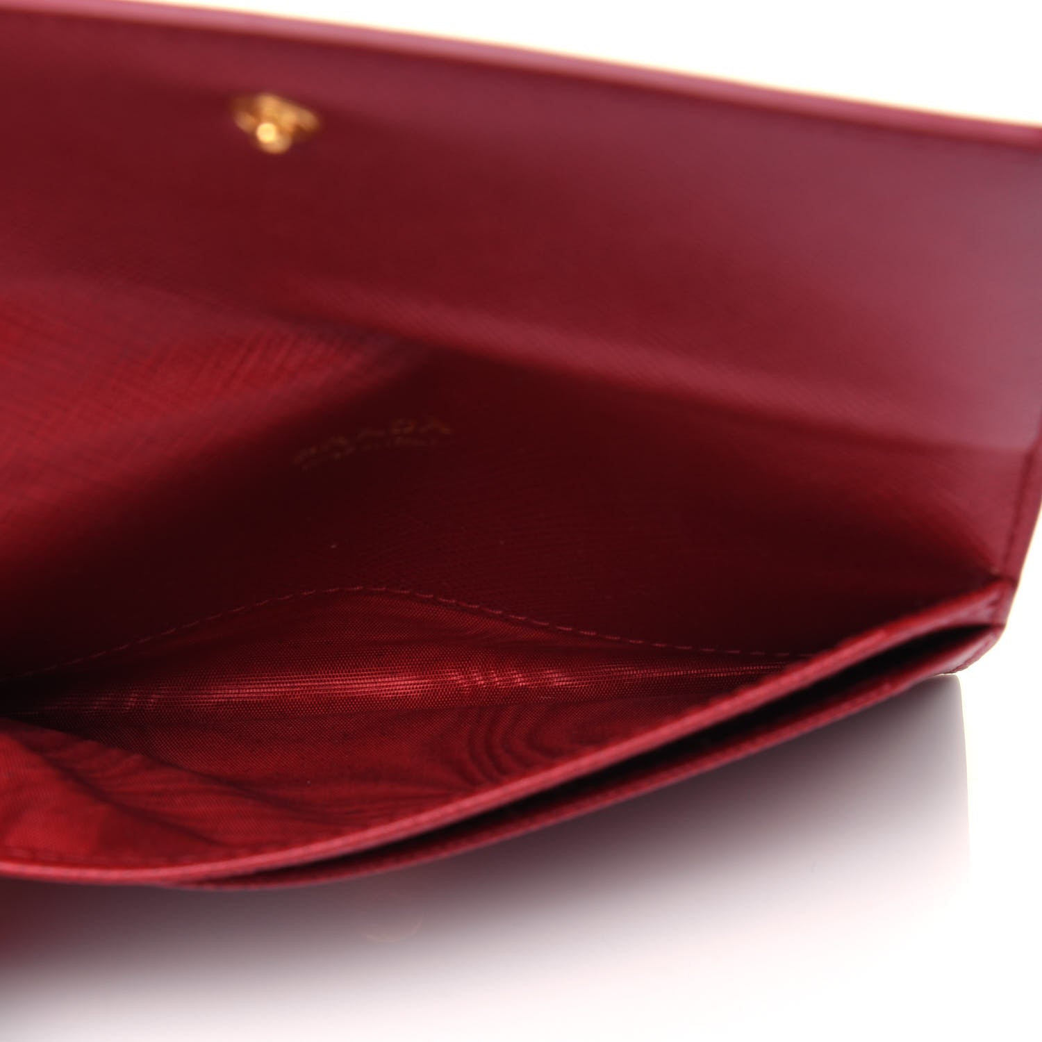 Prada Saffiano Monochrome Flap Wallet Fuoco 6 of 9