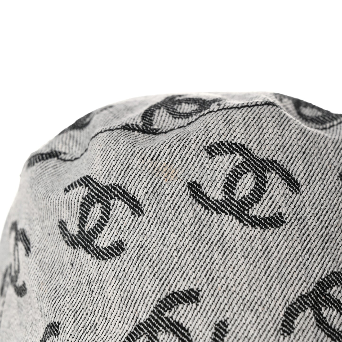 Denim CC Bucket Hat S White Black