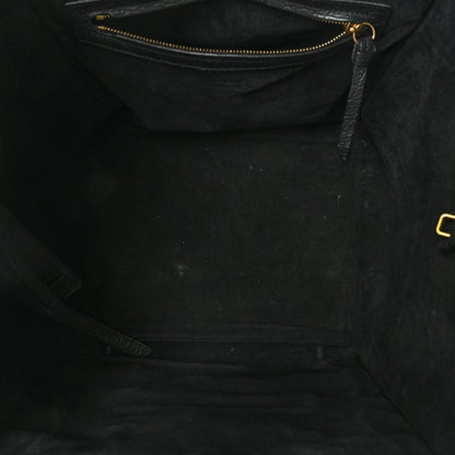 Celine Calfskin Crocodile Embossed Medium Phantom Luggage Black 5 of 10