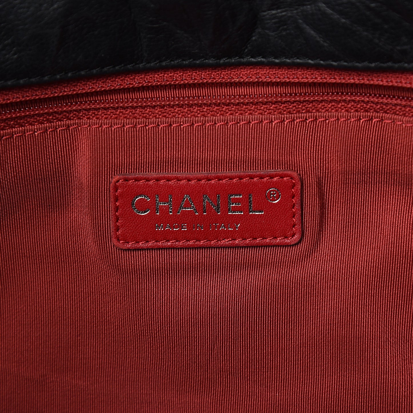 Calfskin Ultra Stitch Oversize Flap Black