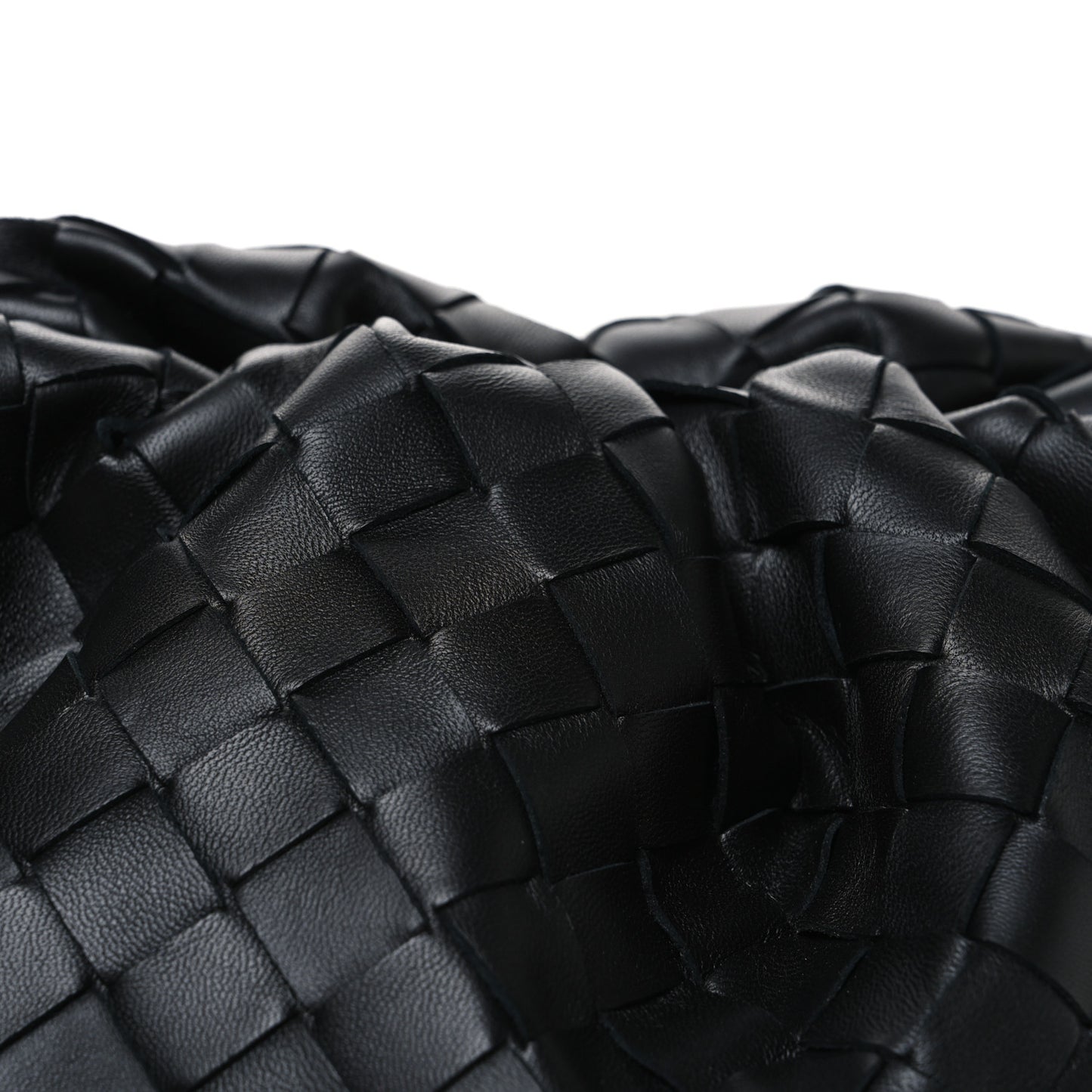 Nappa Maxi Intreccio The Pouch Oversized Clutch Black