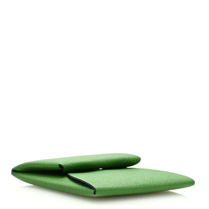 Hermes Epsom Bastia Verso Coin Purse Vert Yucca Celeste 4 of 6