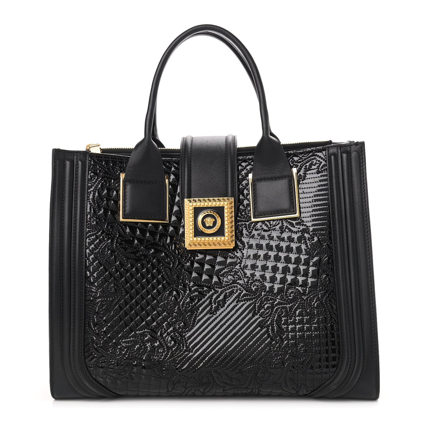 Patent Micro Vanitas Icon Handbag Black