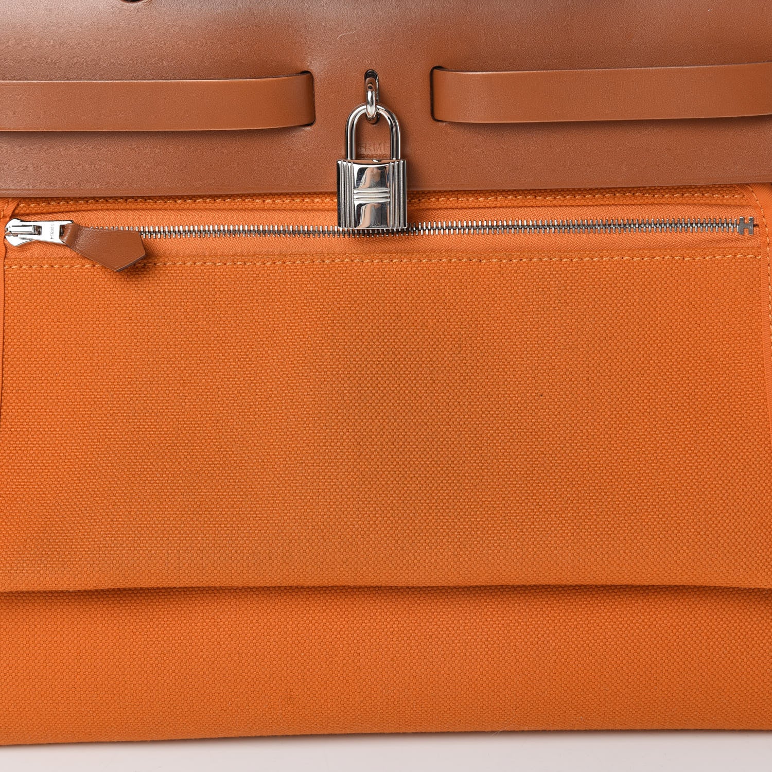 Hermes Vache Hunter Toile Herbag Zip 31 PM Orange 13 of 13