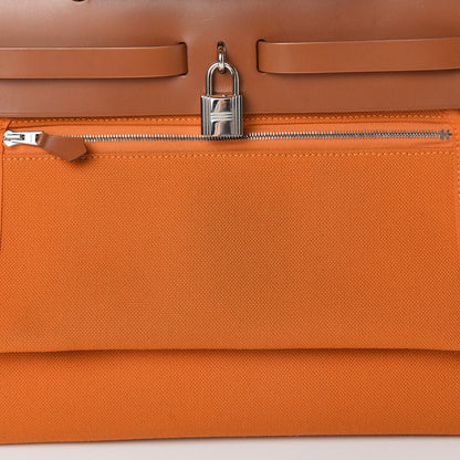 Hermes Vache Hunter Toile Herbag Zip 31 PM Orange 13 of 13