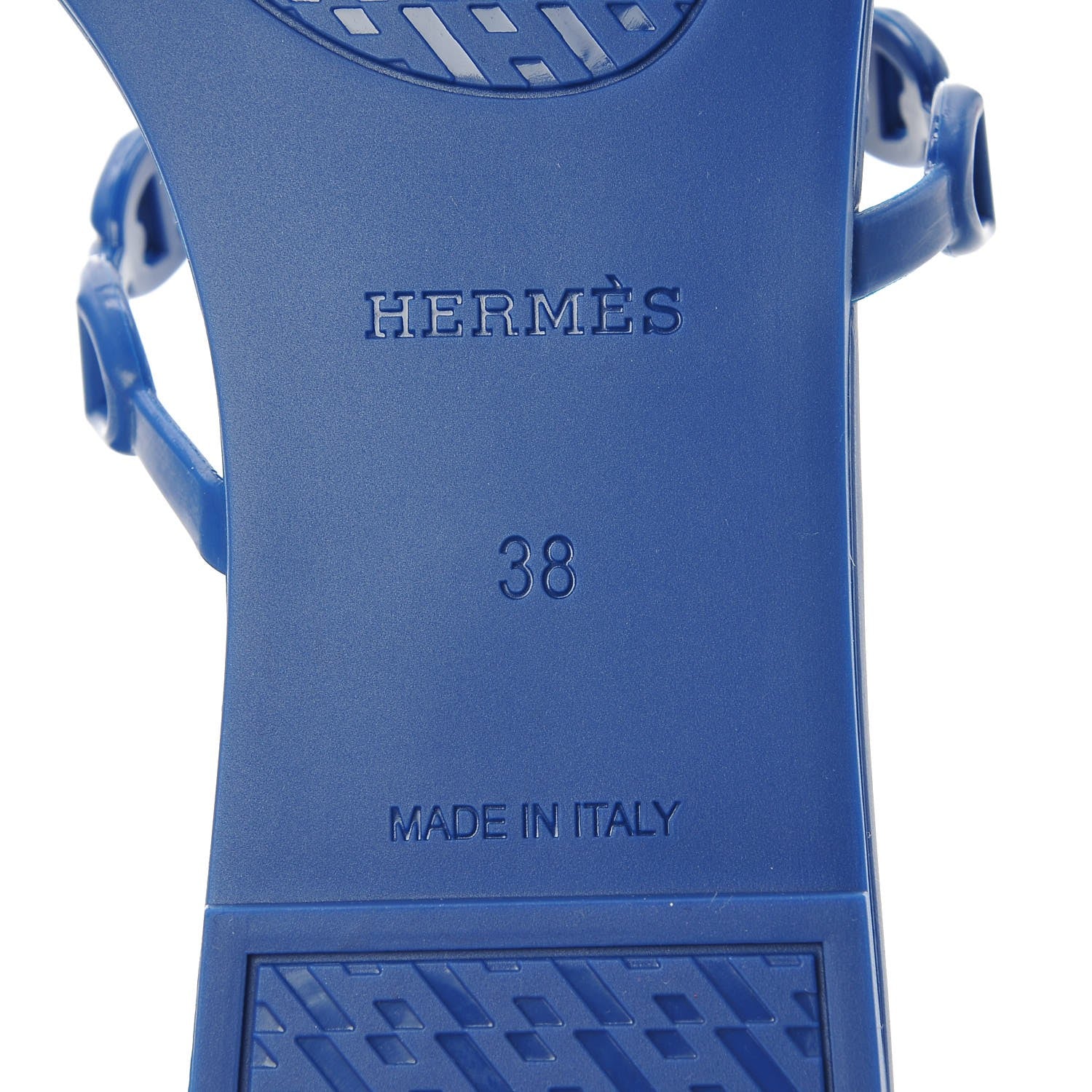Hermes Rubber Chaine d'Ancre Rivage Sandals 38 Bleu Smalt 7 of 8