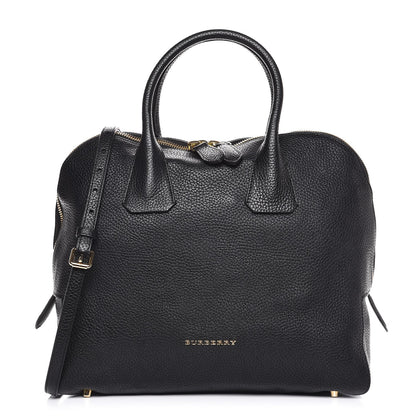 Burberry London Grainy Calfskin Medium Greenwood Bowling Bag Black 1 of 9