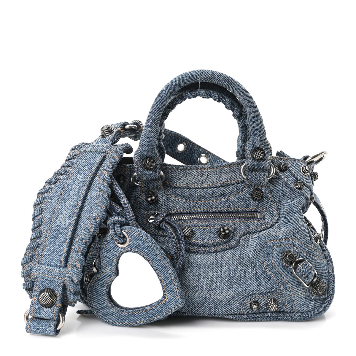 Balenciaga Denim Neo Cagole Mini Blue 3 of 11