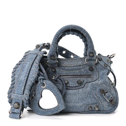 Balenciaga Denim Neo Cagole Mini Blue 3 of 11